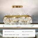 LED Crystal Pendant Light Oval 100cm Design