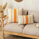 DecorBites™ Boho Tassel Cushion Cover: Geometric Woven Crochet Pillowcase