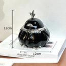 DecorBites™ Garlic Duck Ceramic Ashtray with Lid - Unique Desk Decoration and Smoking Accessory