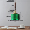 DecorBites™ Ceramic Walnut Wood Pendant Light Fixture - Adjustable LED Lamparas for Study Aisle