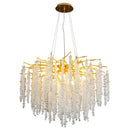 DecorBites™ Crystal Tassel Ceiling Chandelier for Luxe Living Room, Hall, and Restaurant Decor