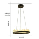 DecorBites™ Crystal LED Pendant Lights: Modern Gold Black Industrial Lamp