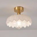 DecorBites™ Green Glass LED Ceiling Light Modern Iron Copper Lampara Techo for Home Decor