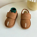 Children's Winter Snow Boots New 2025 Faux Suede Warm Plush Cotton Shoes Boys Fashion Anti-slip Rubber Sole Girls Ankle Boots