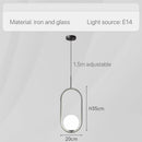 DecorBites™ Glass Pendant Lights: Modern Bedroom Bedside Chandeliers for Home Indoor Decor