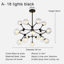 DecorBites™ Glass Ball Pendant Chandelier for Living Room Bedroom Dining Room