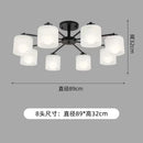 DecorBites™ LED Black/Gold Ceiling Chandelier with Lampshade for Elegant Living Room Decor
