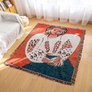 DecorBites™ Knitted Tapestry Sofa Blanket - Light Luxury Decorative Blanket for Living Room, Nap Bedspread, Picnic, Camping Mat