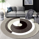 DecorBites™ Circular Geometric Cashmere Floor Mat for Living Room, Stain Resistant & Easy-Clean
