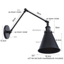 DecorBites™ LED Long Arm Wall Lamp with Pull Chain Switch for Home Hotel Bathroom