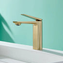 DecorBites™ Gold Gray Bathroom Faucet Single Handle Mixer Sink Tap Deck Mounted