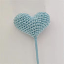 DecorBites™ Heart-Shaped Crochet Flower Bouquet - Handmade Wedding Home Decor & Family Gift