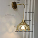 DecorBites™ Amber Glass LED Wall Light Modern Nordic Bedroom Reading Lamp