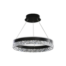 DecorBites™ Crystal Rings LED Chandelier Black&White Frame