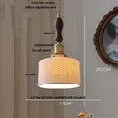 DecorBites™ Brown Wood LED Pendant Lamp Ceramic Nordic Hanging Light Fixtures