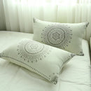 DecorBites™ Japanese Cotton Single Bedspread with Pillow Towel - Floral Birds Design