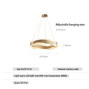 DecorBites™ Elegant Black Circle Chandeliers | Luxury Acrylic Pendant Light for Home Living Room