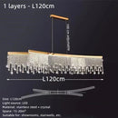 DecorBites™ Crystal Water Curtain Pendant Chandelier - Luxury LED Lighting for Home, Hotel, and More