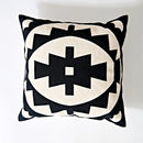 DecorBites™ Geometric Embroidery Cushion Cover 45x45cm Black Grey Soft Cozy for Home Decor
