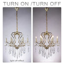 DecorBites™ Crystal LED Chandelier for Kitchen Dining Living Bedroom Room