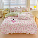 DecorBites™ Cotton Printed Bedding Set: Cozy, Breathable, All Seasons Comforter Set