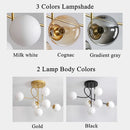 DecorBites™ Glass Ball LED Ceiling Chandelier - Modern Nordic Pendant Light for Living Room
