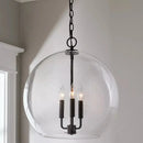 DecorBites™ Glass Ball LED Chandelier for Modern Restaurant & Bar Decor