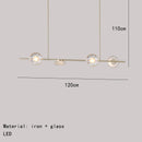 DecorBites™ Glass LED Chandeliers Gold Metal 3000K: Restaurant Parlor Kitchen Dining Lighting