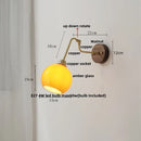 DecorBites™ LED Wall Lights Pull Chain Switch Bedside Lamp Amber Glass Modern Stair Light Fixtures