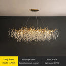 Decorbites crystal chandelier gold leaf branch light for living room