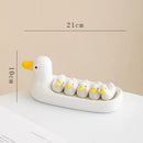 DecorBites™ Duck Chopstick Holder Tray White Rabbit Porcelain Plate Home Decor
