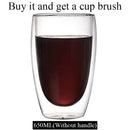DecorBites™ Double Wall Borosilicate Glass Mug Heat Resistant Tea Coffee Cup