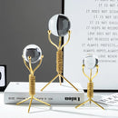 DecorBites™ Crystal Ball Crafts: Nordic Light Luxury Modern Metal Décor for Home and TV Cabinet
