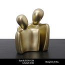 Abstract Gold Resin Statue Handicraft for Living Room, Office Desk Decor - DecorBites™