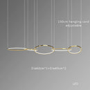 Modern gold stainless steel pendant lamp kitchen led lustre