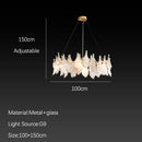 DecorBites™ Cloud Mist Glass Chandelier with G9 Light Source - Luxury Home Decoration