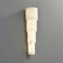 Semi Cylindrical Alba Cascade Alabaster Wall Sconce