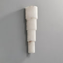 Semi Cylindrical Alba Cascade Alabaster Wall Sconce