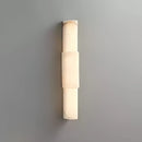 Semi Cylindrical Alba Cascade Alabaster Wall Sconce