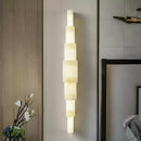 Semi Cylindrical Alba Cascade Alabaster Wall Sconce