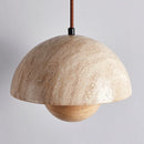 Semicircular Bud Travertine Pendant Lamp