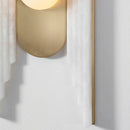 Alabaster Stacked Oval Wall Sconce