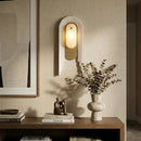 Alabaster Stacked Oval Wall Sconce