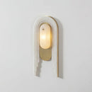 Alabaster Stacked Oval Wall Sconce