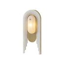 Alabaster Stacked Oval Wall Sconce