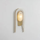 Alabaster Stacked Oval Wall Sconce