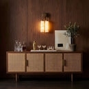 Calla Ribbed Alabaster Wall Sconce