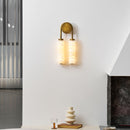 Calla Ribbed Alabaster Wall Sconce