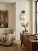 Calla Ribbed Alabaster Wall Sconce