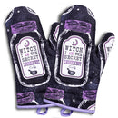 Set of 2 "Witch, I AM The Secret Ingredient" Oven Mitt | Pot Holders Hanging Oven Gloves Set